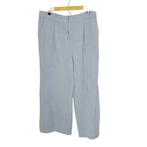 LOFT Light Blue Linen Viscose Wide Leg Pants Womens 16